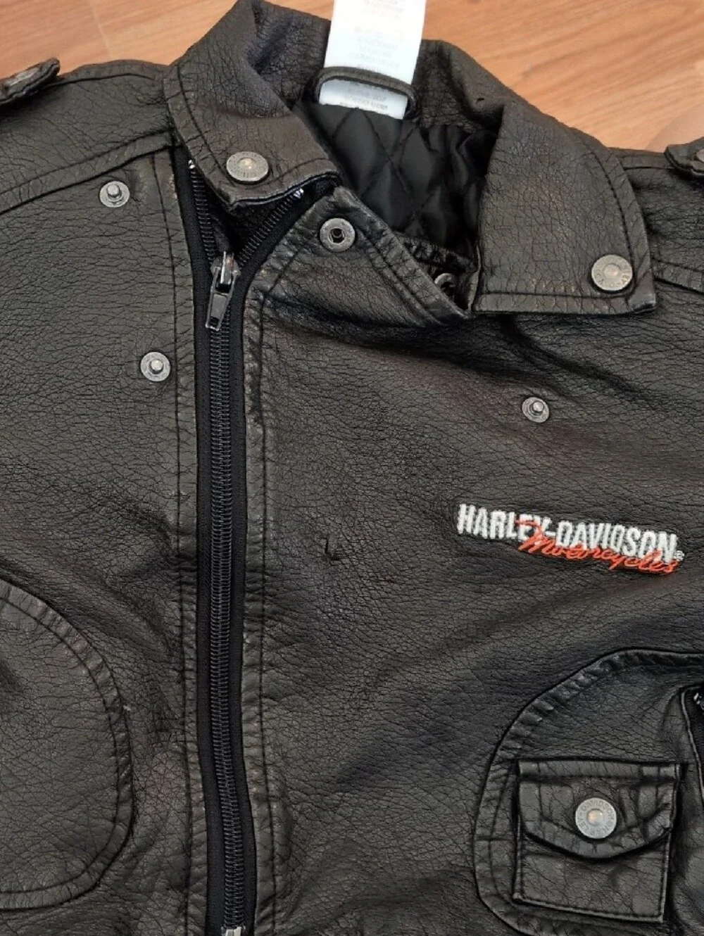 Harley-Davidson Kids Black Faux Leather Biker Jacket